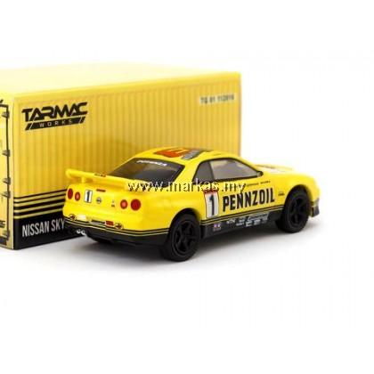 TARMAC WORKS x GREENLIGHT COLLECTIBLES 1/64 NISSAN GT-R R34 PENZOIL SPECIAL EDITION