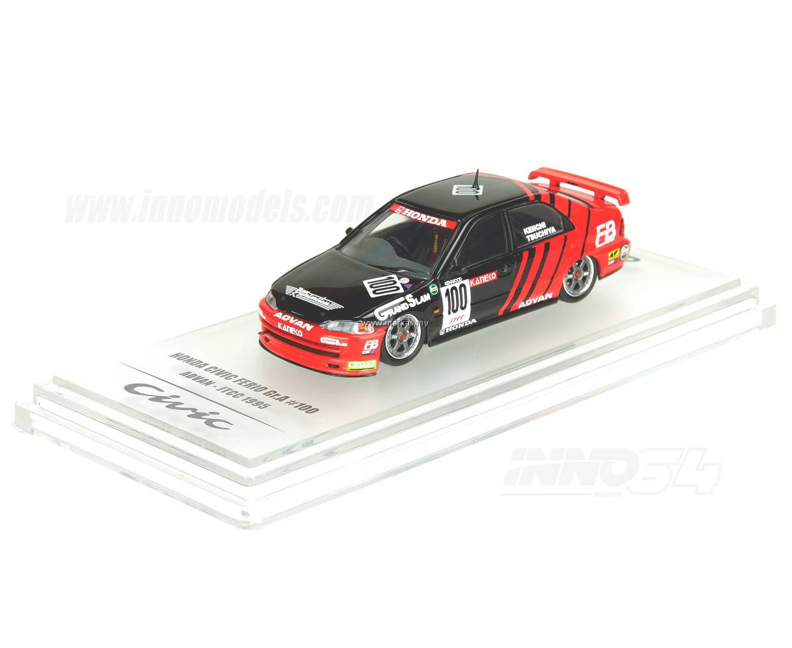 INNO-MODELS INNO64 1/64 HONDA CIVIC FERIO Gr.A#100 ADVAN - JTCC 1995