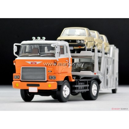 TOMICA LIMITED VINTAGE NEO LV-N89D HINO CAR TRANSPORTER (WHITE/ORANGE)
