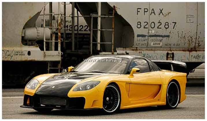 PEAKO MODEL PEAKO64 1/64 MAZDA RX7 VEILSIDE FORTUNE 7 YELLOW BLACK