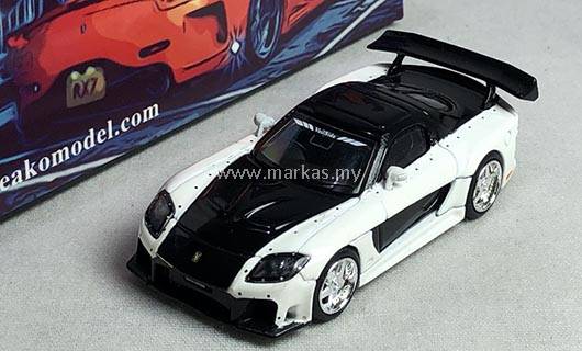 PEAKO MODEL PEAKO64 1/64 MAZDA RX7 VEILSIDE FORTUNE 7 WHITE BLACK