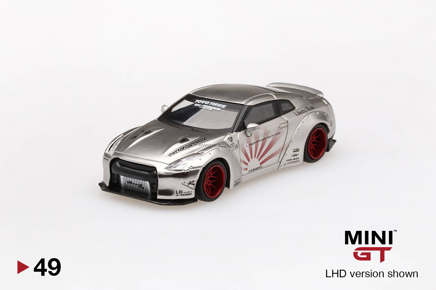 MINI GT 1/64 #49 LB WORKS NISSAN GT-R R35 TYPE 1 REAR WING VERSION