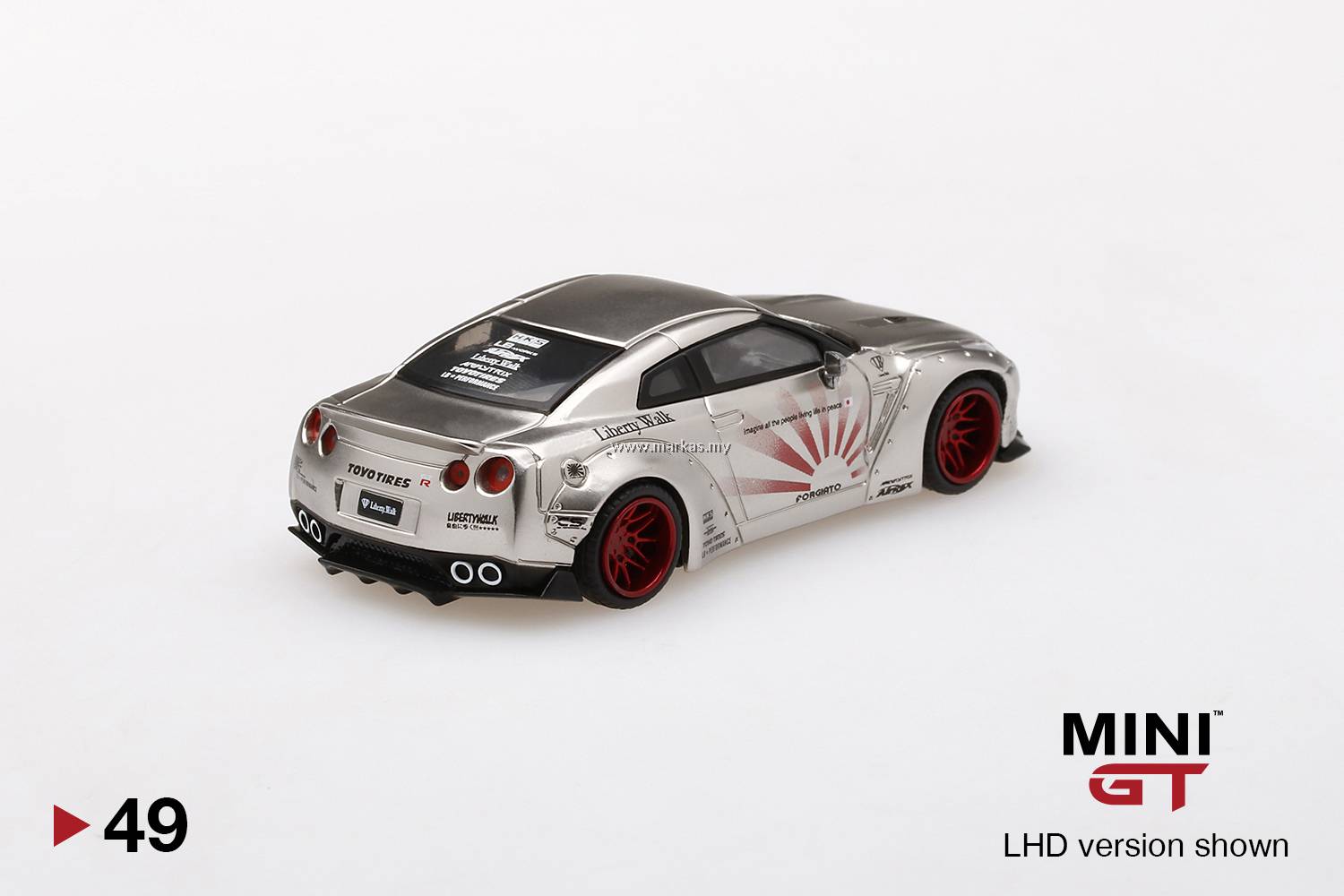 MINI GT 1/64 #49 LB WORKS NISSAN GT-R R35 TYPE 1 REAR WING VERSION