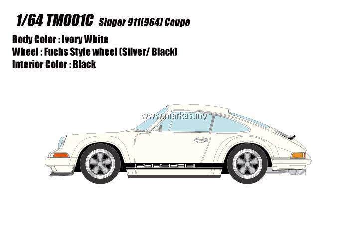 Make Up 1/64 Porsche 964 Singer ホワイト PO) MAKE UP 1/64 TM001C PORSCHE SINGER 911 (964) IVORY WHITE