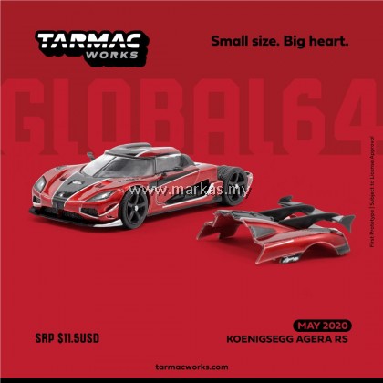 (PO) TARMAC WORKS GLOBAL64 1/64 KOENIGSEGG AGERA RS RED