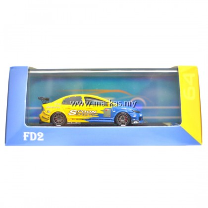 YM MODEL 1/64 HONDA CIVIC FD2R SPOON (MIDDLE SEAT)