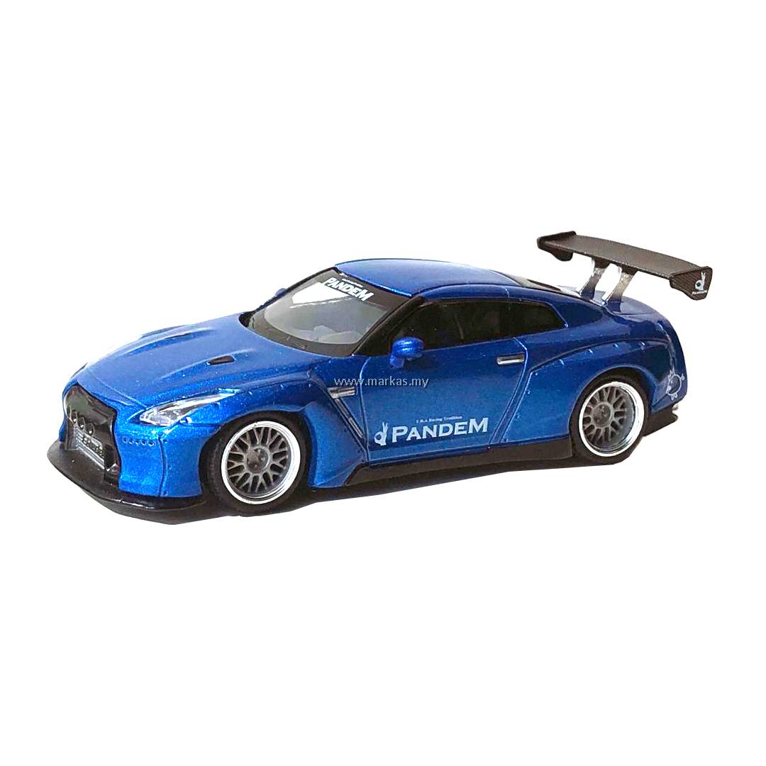 MINI GT 1/64 #96 PANDEM NISSAN GT-R R35 GT WING METALLIC BLUE *TOKYO