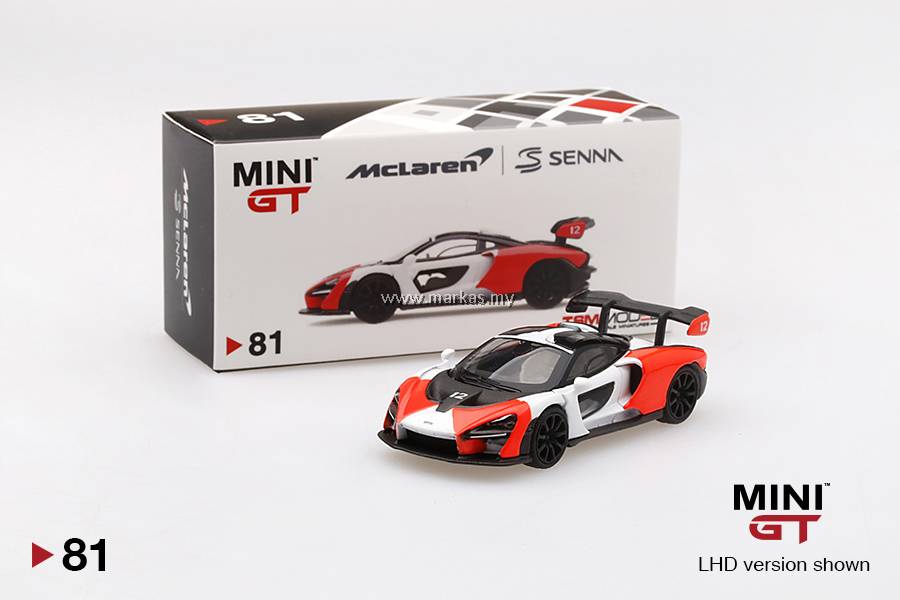 MINI GT マクラーレン セナ McLaren Senna 81 MINI GT 1/64 #81 MCLAREN SENNA ORANGE/WHITE (RHD)