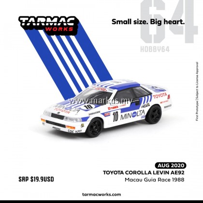 (PO) TARMAC WORKS HOBBY64 1/64 TOYOTA COROLLA AE92 MACAU GUIA RACE 1988 (PO) TARMAC WORKS HOBBY64 1/64 TOYOTA COROLLA AE92 MACAU GUIA RACE 1988