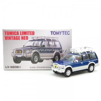 TOMICA LIMITED VINTAGE LV-N206A MITSUBISHI PAJERO VR WITH OPTIONS (BLUE/SILVER)