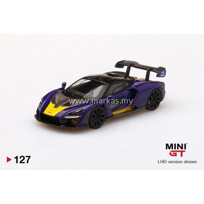 MINI GT 1/64 #127 MCLAREN SENNA PURPLE/YELLOW