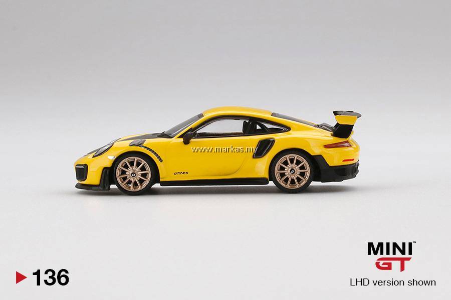 ミニカー MINI GT Porsche 911 GT2 RS MINI GT 1/64 #136 PORSCHE 911 GT2 RS RACING YELLOW