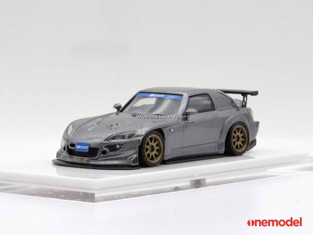 ONE MODEL 1/64 HONDA SPOON S2000 STREET VERSION (CHARCOAL GREY)