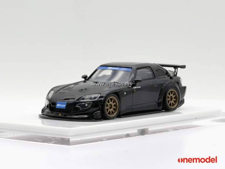 ONE MODEL 1/64 HONDA SPOON S2000 STREET VERSION (BLACK)