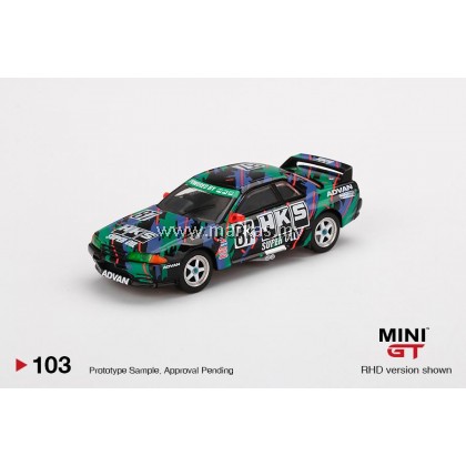 MINI GT 1/64 #166 NISSAN SKYLINE GT-R (R32) GR. A #1 CALSONIC 1991