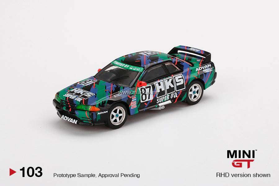 MINI GT 1/64 #103 NISSAN SKYLINE R32 GR.A #87 HKS JAPAN TOURING