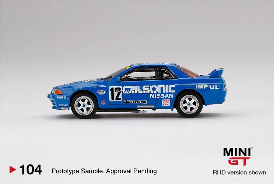 MINI GT 1/64 #104 NISSAN SKYLINE GT-R R32 GR.A #12 CALSONIC 1993 JAPAN