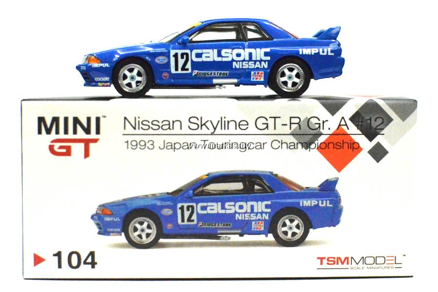 MINI GT 1/64 #104 NISSAN SKYLINE GT-R R32 GR.A #12 CALSONIC 1993 JAPAN