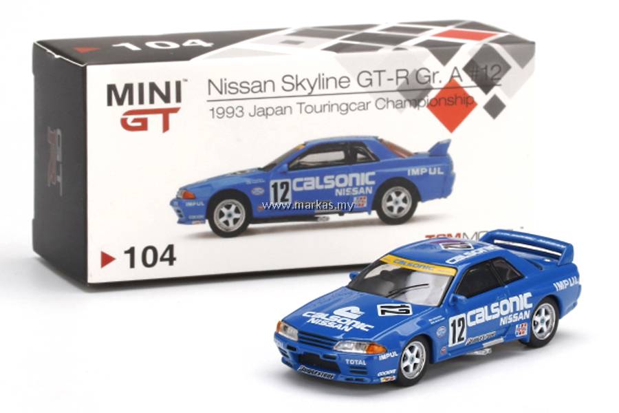 MINI GT 1/64 #104 NISSAN SKYLINE GT-R R32 GR.A #12 CALSONIC 1993 JAPAN