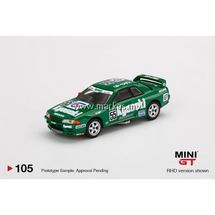 MINI GT 1/64 #105 NISSAN SKYLINE R32 GR.A #55 KYOSEKI 1993 JAPAN