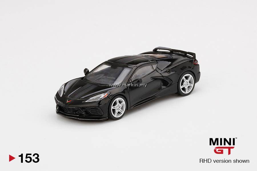 MINI GT 1/64 #153 CHEVROLET CORVETTE STINGRAY 2020 BLACK WITH