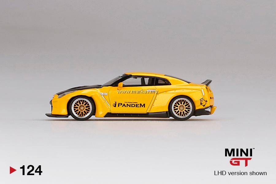 MINIGT 1/64 125 パンデム 日産 GT-R コスモポリタンイエロー MiniGT 1/64 Nissan Skyline GT-R Pandem R35 GT Cosmopolitan