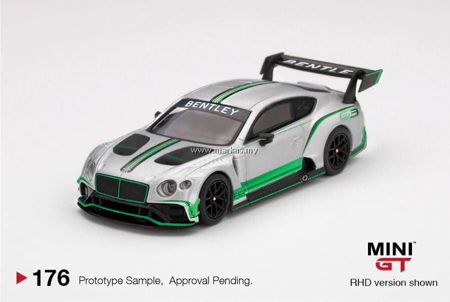 MINI GT 1/64 #176 BENTLEY CONTINENTAL GT3 PRESENTATION