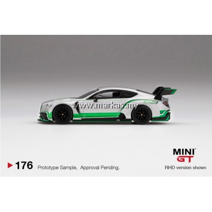 MINI GT 1/64 #176 BENTLEY CONTINENTAL GT3 PRESENTATION