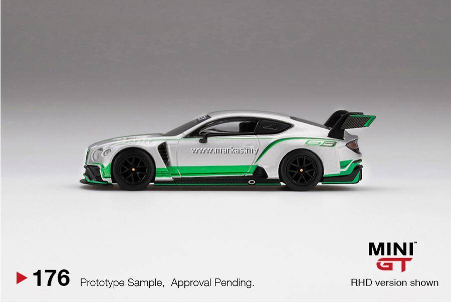 MINI GT 1/64 #176 BENTLEY CONTINENTAL GT3 PRESENTATION
