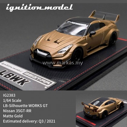 (PO) IGNITION MODEL 1/64 IG2383 LB-SILHOUETTE WORKS GT NISSAN GT-RR MATTE GOLD