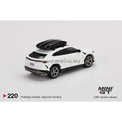 MINI GT 1/64 #220 LAMBORGHINI URUS BLANCO MONOCERUS MATT WITH ROOF BOX MINI GT 1/64 #220 LAMBORGHINI URUS BLANCO MONOCERUS MATT WITH ROOF BOX