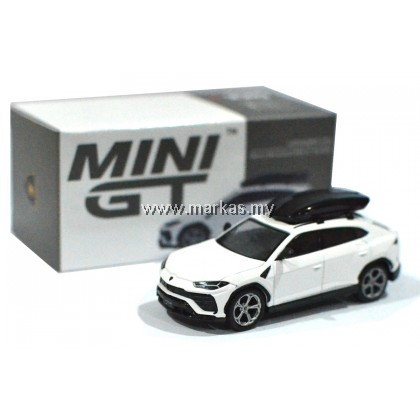 MINI GT 1/64 #220 LAMBORGHINI URUS BLANCO MONOCERUS MATT WITH ROOF BOX MINI GT 1/64 #220 LAMBORGHINI URUS BLANCO MONOCERUS MATT WITH ROOF BOX