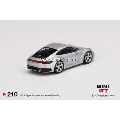 MINI GT 1/64 #210 PORSCHE 911 (992) CARRERA S GT SILVER METALLIC