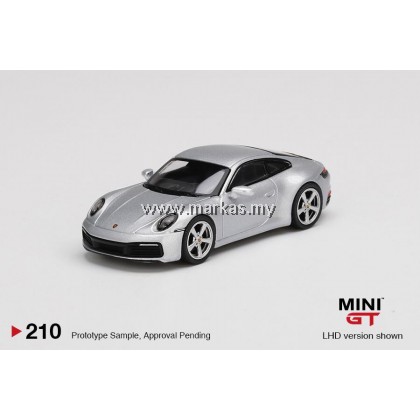 MINI GT 1/64 #210 PORSCHE 911 (992) CARRERA S GT SILVER METALLIC
