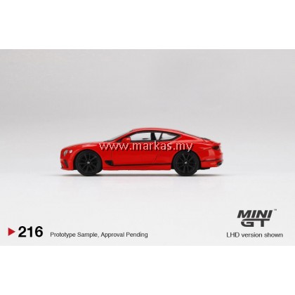 MINI GT 1/64 #216 BENTLEY CONTINENTAL GT ST JAMES RED