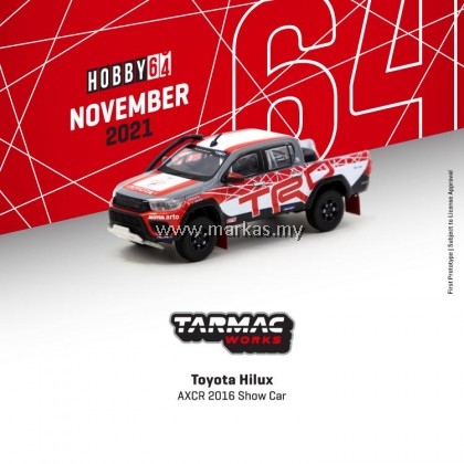 (PO) TARMAC WORKS HOBBY64 1/64 TOYOTA HILUX AXCR 2016 SHOW CAR