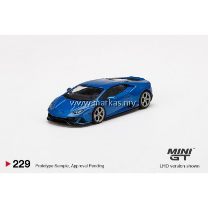 MINI GT 1/64 #229 LAMBORGHINI HURACAN EVO BLU ELEOS MINI GT 1/64 #229 LAMBORGHINI HURACAN EVO BLU ELEOS