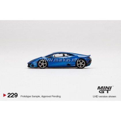 MINI GT 1/64 #229 LAMBORGHINI HURACAN EVO BLU ELEOS MINI GT 1/64 #229 LAMBORGHINI HURACAN EVO BLU ELEOS
