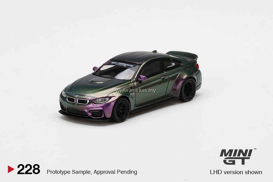 MINI GT 1/64 #228 LB WORKS BMW M4 PURPLE GREEN METALLIC