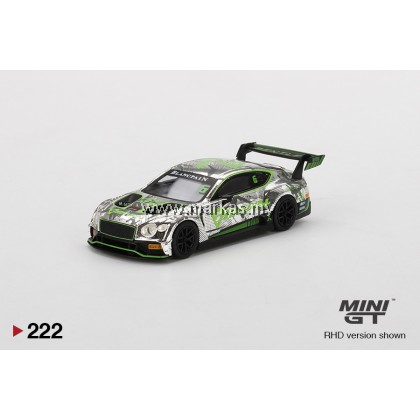 MINI GT X POP RACE #222 1/64 BENTLEY CONTINENTAL GT3 BLANCPAIN GT SERIES ASIA 208 PHOENIX RACING ASIA #6