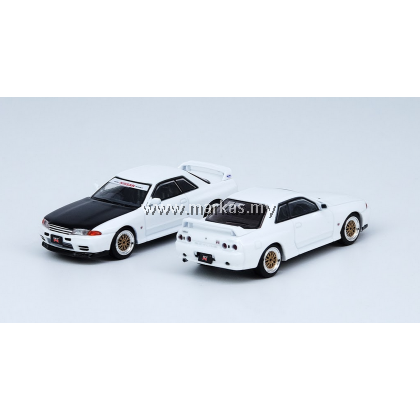 INNO MODELS INNO64 1/64 NISSAN SKYLINE GT-R R32 CRYSTAL WHITE WITH