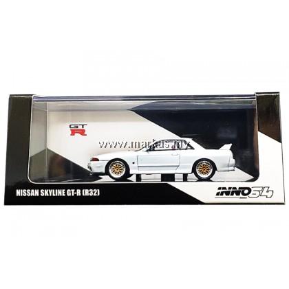 INNO MODELS INNO64 1/64 NISSAN SKYLINE GT-R R32 CRYSTAL WHITE WITH