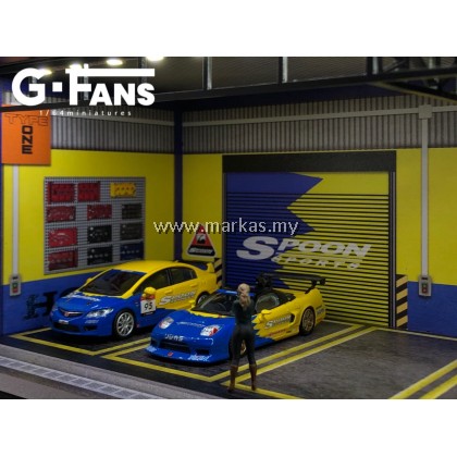 (PO) G-FANS MODELS 1/64 GARAGE SCENE SPOON DIORAMA WITH LED LIGHT