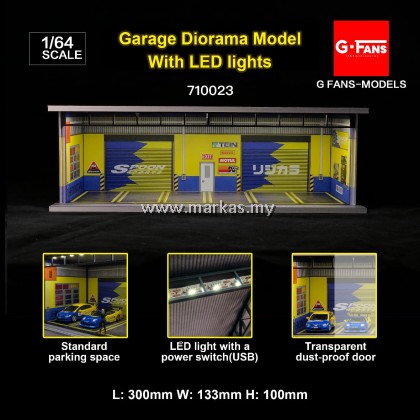 (PO) G-FANS MODELS 1/64 GARAGE SCENE SPOON DIORAMA WITH LED LIGHT