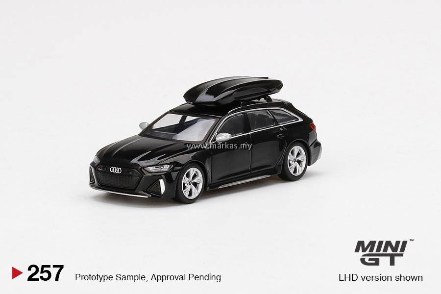 MINI GT Audi RS 6 Avant 4台セット MINI GT 1/64 #257 AUDI RS6 AVANT MYTHOS BLACK METALLIC WITH ROOF BOX