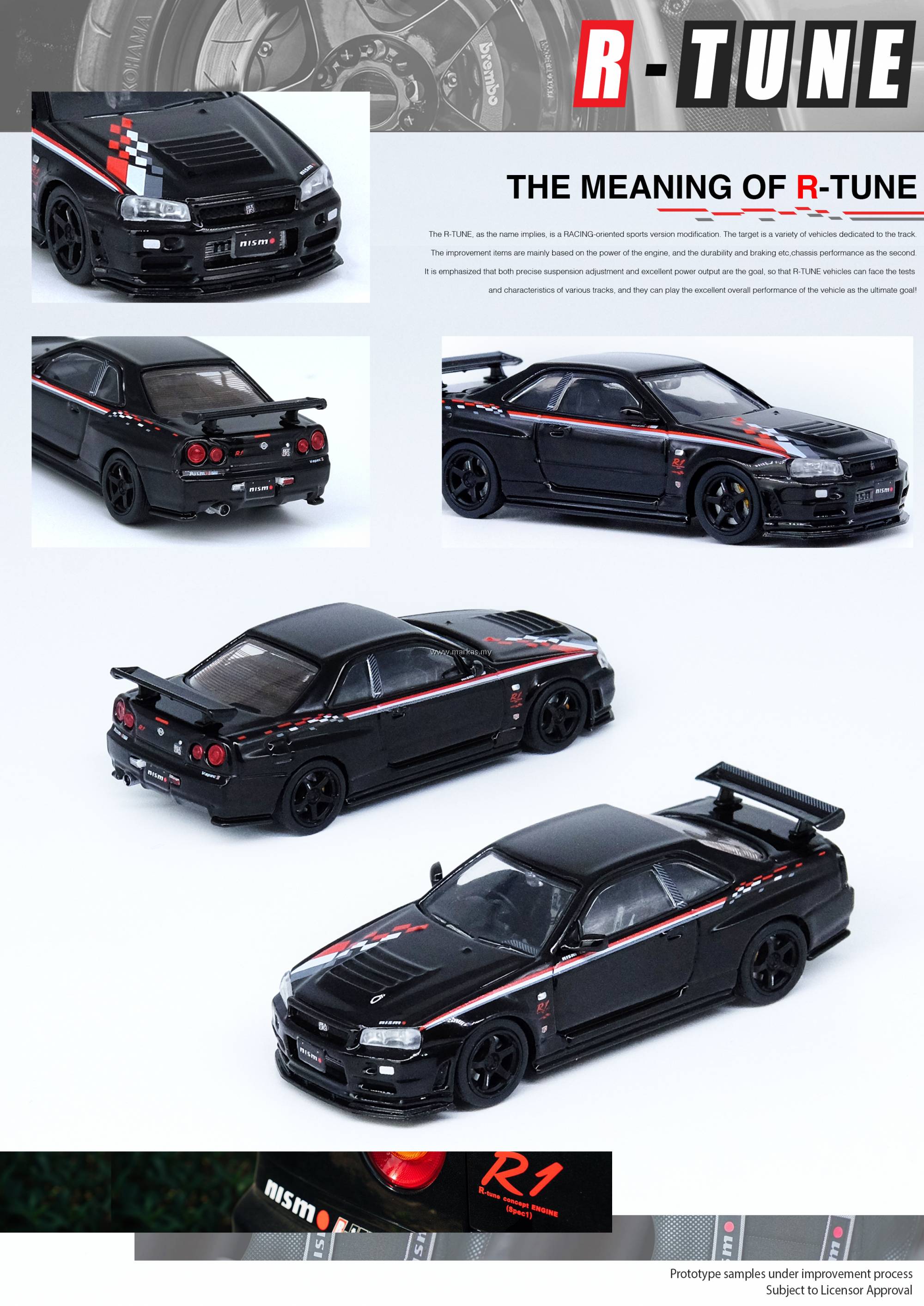 INNO MODELS INNO64 1/64 NISSAN SKYLINE GT-R R34 NISMO R-TUNE BLACK