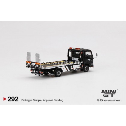 MINI GT 1/64 #292 ISUZU N SERIES VEHICLE TRANSPORTER LBWK BLACK