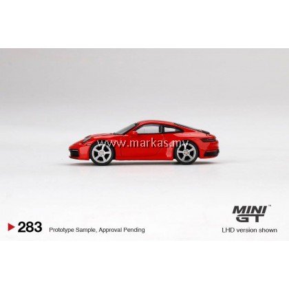 MINI GT 1/64 #283 PORSCHE 911 (992) CARRERA S GUARDS RED