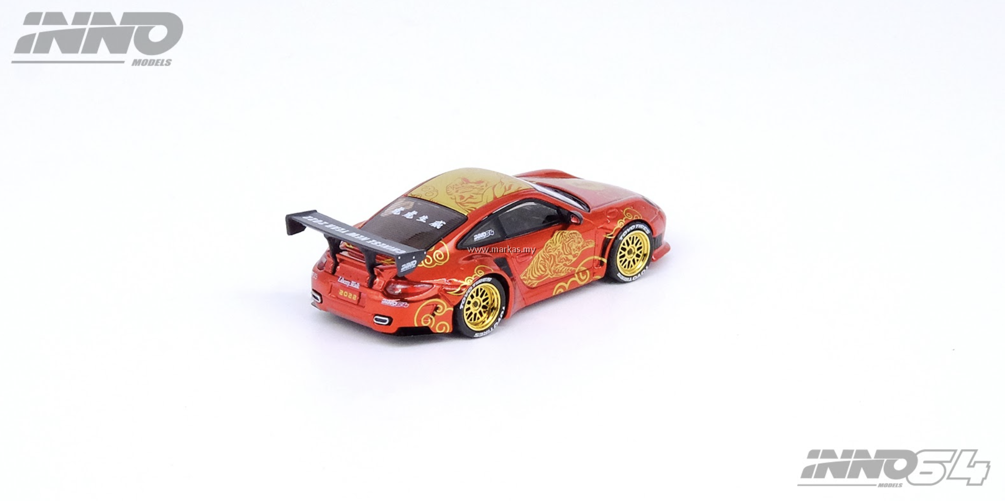 INNO MODELS INNO64 1/64 PORSCHE 997 LBWK YEAR OF THE TIGER 2022