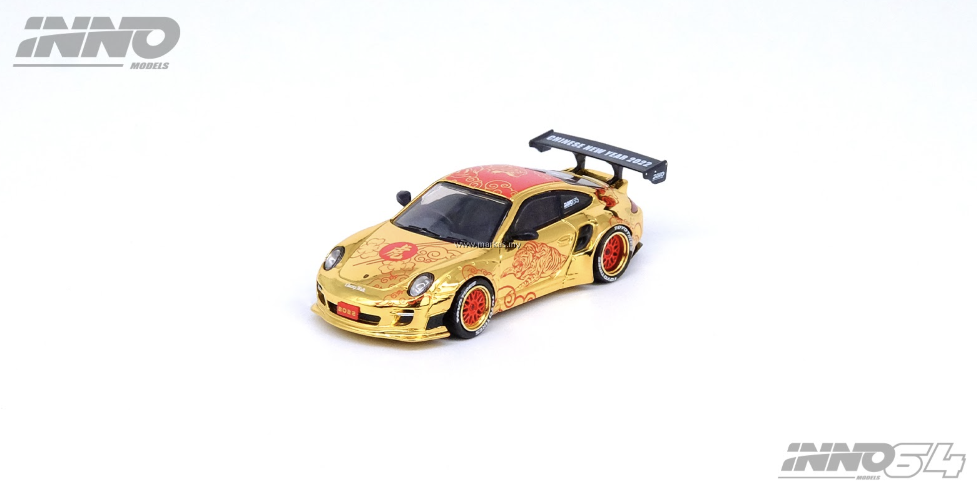 INNO MODELS INNO64 1/64 PORSCHE 997 LBWK YEAR OF THE TIGER 2022
